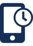 Mobile application with clock icon