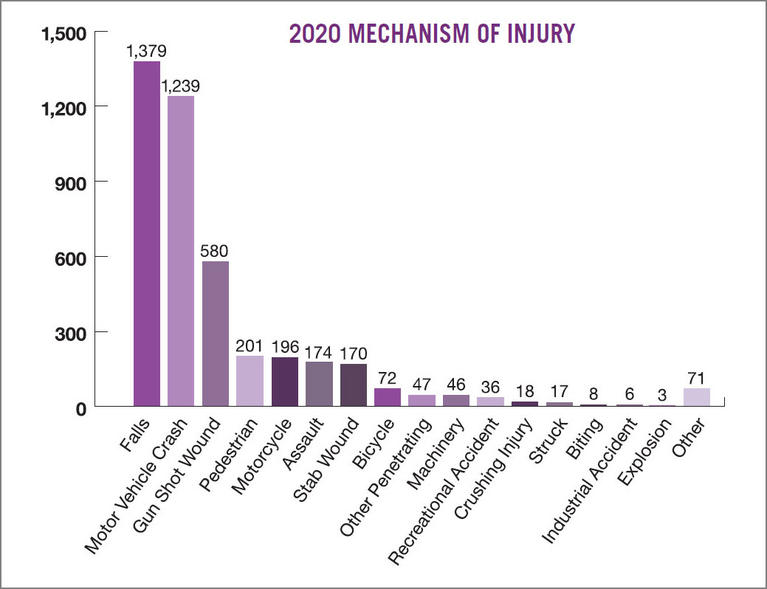 Trauma Injury Causes, 2020