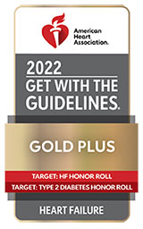 American Heart Association Get With the Guidelines Heart Failure Gold Award Badge