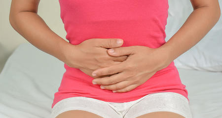Woman With Abdominal Discomfort