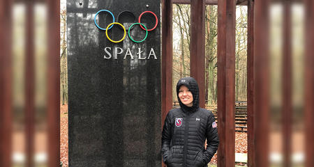 Julie Carpenter, LAT, US Speedskating athletic trainer at ISU World Cup Speedskating in Poland