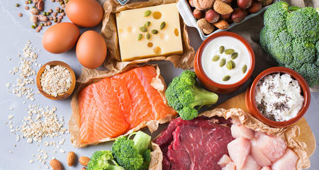 Protein sources from food rather than supplements. 